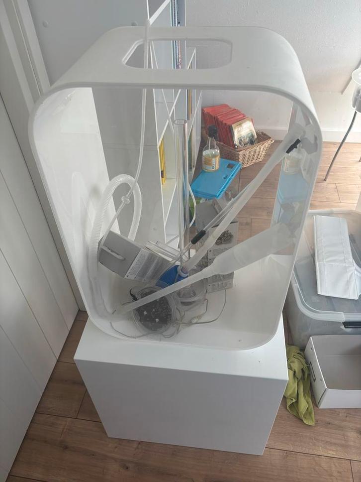 Biorb life 60 wit Aquarium met Accessoires, Dieren en Toebehoren, Vissen | Aquaria en Toebehoren, Zo goed als nieuw, Leeg aquarium