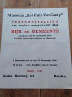 Tentoonstellingen in Het Huis van Looy. 1950/1951 /1952, Ophalen of Verzenden, A1 t/m A3, Film en Tv, Rechthoekig Staand