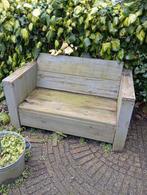 Klein steigerhouten bankje., Tuin en Terras, Ophalen of Verzenden, Hout