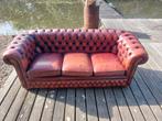 Chesterfield bank, Ophalen, Gebruikt, Driepersoons, Leer
