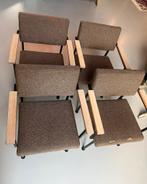 Vintage design eetkamerstoelen 4 stuks, Huis en Inrichting, Stoelen, Ophalen, Gebruikt, Bruin, Vier