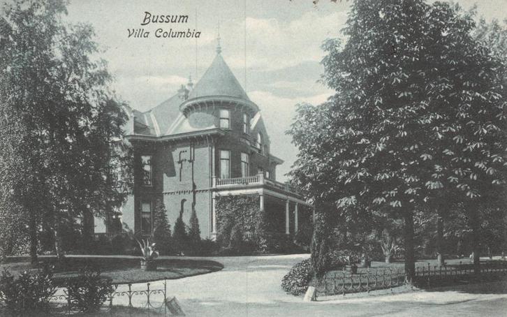 Bussum, Villa Columbia (1907) 129927, Verzamelen, Ansichtkaarten | Nederland, Gelopen, Noord-Holland, Voor 1920, Verzenden