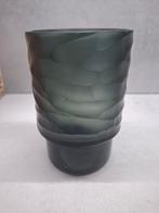 Donker grijs glazen windlicht, waxinelichthouder, Dekocandle, Overige kleuren, Nieuw, Ophalen of Verzenden, Glas