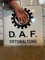 Emaille bord 50x50cm D.A.F historisch Duitse Vakbond 1935, Ophalen of Verzenden, Zo goed als nieuw, Reclamebord