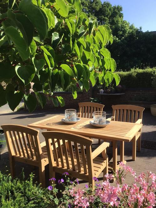 Mooie Gloster Teakhouten tuinset in top staat 🍀zgan, Tuin en Terras, Tuinsets en Loungesets, Zo goed als nieuw, Tuinset, Teakhout