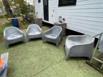 Vier lounge stoelen van IKEA, Tuin en Terras, Ophalen, 4 zitplaatsen, Kunststof, Gebruikt