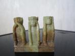horen zien zwijgen aap beeldje uit speksteen 7/6 cm, Antiek en Kunst, Ophalen of Verzenden