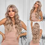 Pruik rosé zandblond lang golvend haar model Jodi, Nieuw, Pruik of Haarverlenging, Verzenden