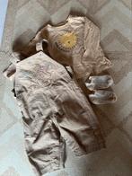 Disney baby set- beige corduroy tuinbroek + shirt 62/68, Kinderen en Baby's, Babykleding | Baby-kledingpakketten, Ophalen of Verzenden