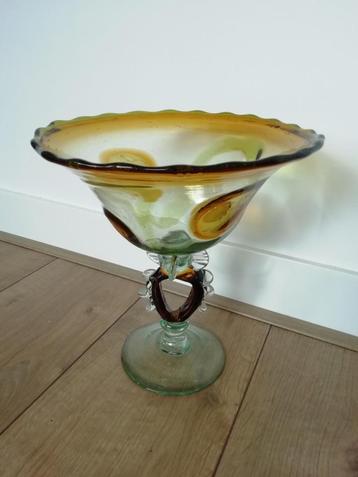 kristallen art deco driekleuren schaal, Luik circa 1940 beschikbaar voor biedingen