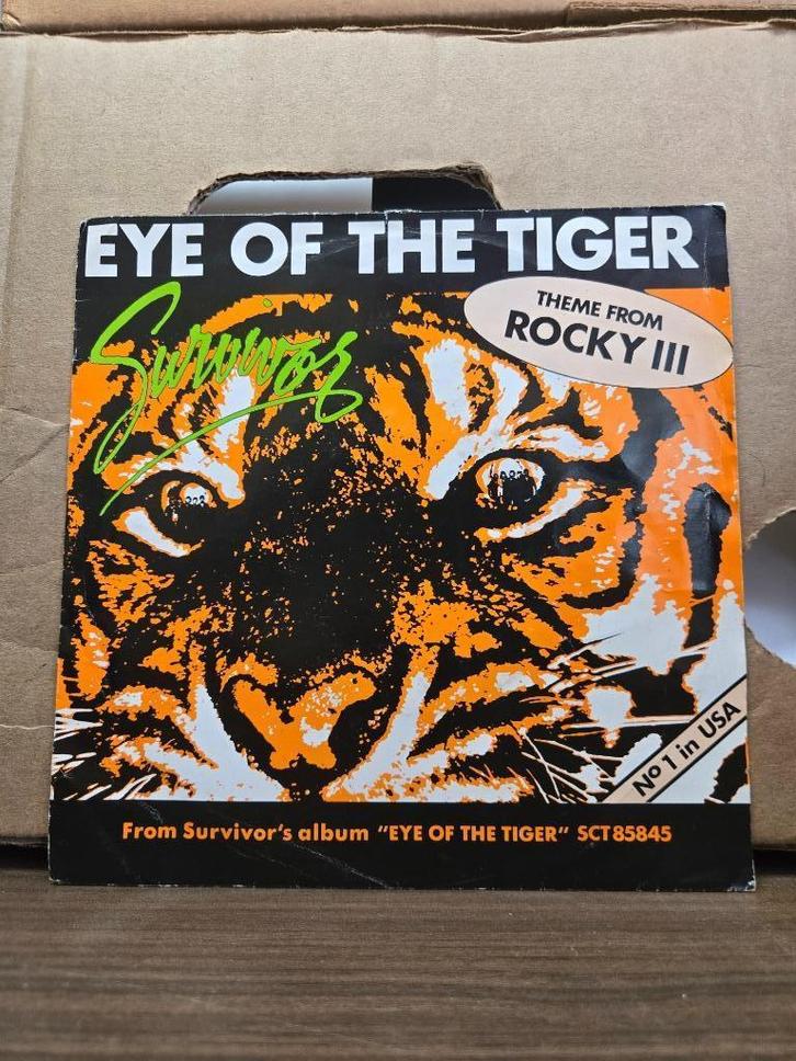 Survivor - Eye of the tiger, Cd's en Dvd's, Vinyl Singles, Zo goed als nieuw, Single, Rock en Metal, 7 inch, Ophalen of Verzenden