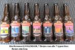 VOLENDAM BIER, 7 lege flesjes met de 7 oude etiketten viltje, Ophalen of Verzenden, Zo goed als nieuw, Flesje(s), Overige merken