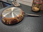 Koperen 28cm koekenpan, Huis en Inrichting, Keuken | Potten en Pannen, Ophalen of Verzenden, Zo goed als nieuw, Overige materialen