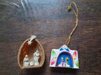 2 nostalgische kleine kerststalletjes, Ophalen of Verzenden, Zo goed als nieuw