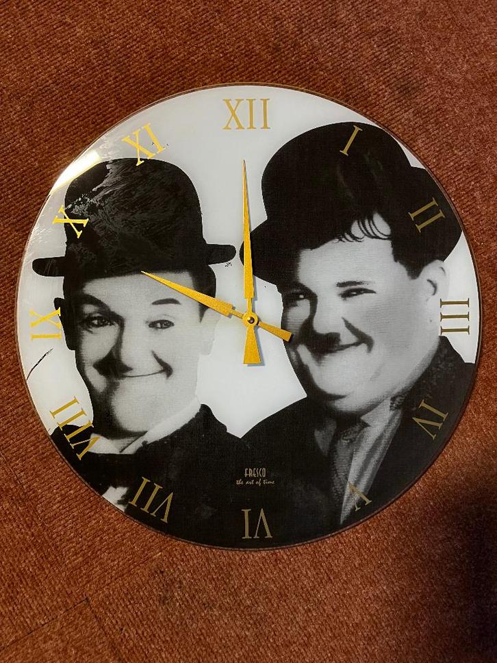Laurel & hardy Klok, Verzamelen, Beelden en Beeldjes, Gebruikt, Overige typen, Ophalen