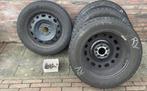 Stalen velgen + winterbanden + moeren 205/60R16 92H, Gebruikt, Ophalen