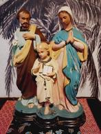 Antiek religieus krijtbeeld Heilige familie Maria Jezus, Antiek en Kunst, Ophalen of Verzenden