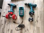 2 Makita accu boormachines met lader en meerdere accu’s, Doe-het-zelf en Verbouw, Gereedschap | Boormachines, Ophalen of Verzenden