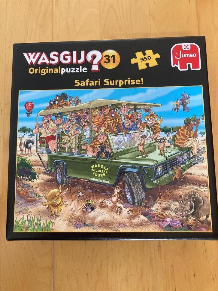 Puzzel Wasgij Original Puzzle 31 Safari Surprise!, Hobby en Vrije tijd, Denksport en Puzzels, Zo goed als nieuw, Legpuzzel, 500 t/m 1500 stukjes
