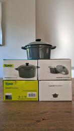 Nieuwe casseroles met kookboek, Huis en Inrichting, Keuken | Potten en Pannen, Ophalen, Nieuw, Overige materialen, Pannenset