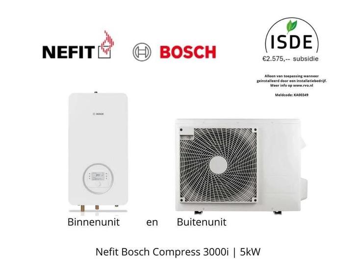 Nefit-Bosch EnviLine (Nieuw) hybride warmtepomp (split) 5 kW, Doe-het-zelf en Verbouw, Verwarming en Radiatoren, Nieuw, Overige typen