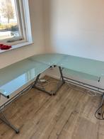 Tempered Glass bureau, Huis en Inrichting, Bureaus, Ophalen, Gebruikt, Bureau