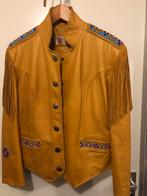 Leren western jack met franjes maat :m 36/38, Kleding | Dames, Jassen | Zomer, Bruin, Nieuw, Schockerpoint, Ophalen