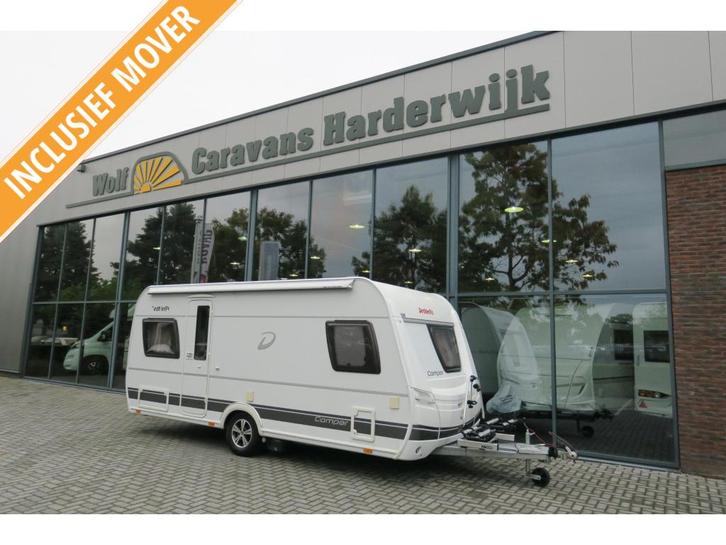 Dethleffs Camper 475 FR MOVER+LUIFEL+FIETSEN, Caravans en Kamperen, Caravans, Bedrijf, tot en met 4, 1250 - 1500 kg, Rondzit, Dethleffs