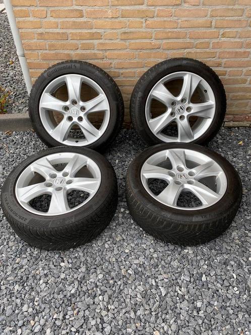 Honda 17 inch OEM + Continental winterbanden 5x114 3 17, Auto-onderdelen, Banden en Velgen, Banden en Velgen, Winterbanden, 17 inch