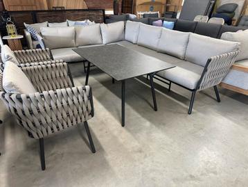 Blikvanger loungeset  dik rope kunstof + 2 fauteuils beschikbaar voor biedingen