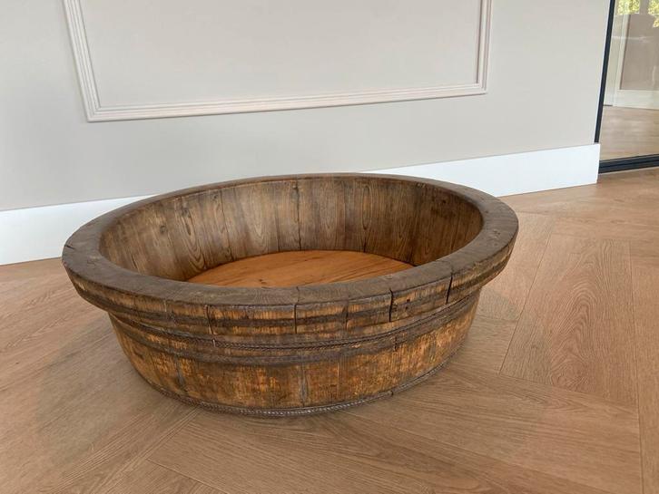 Antieke Houten olijfbak - Rustiek voor Woonaccess, Antiek en Kunst, Antiek | Woonaccessoires, Ophalen