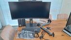 AOC 34 curved monitor, Logitech MX Keys, monitor arm etc, Computers en Software, Monitoren, Ophalen, Zo goed als nieuw, HDMI, Curved