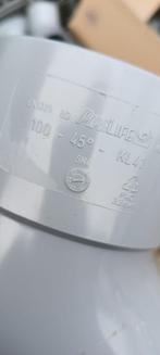 Pipelife PCV 100mm 45graden, Doe-het-zelf en Verbouw, Buizen en Afvoer, Ophalen, Afvoer, Pvc, Nieuw