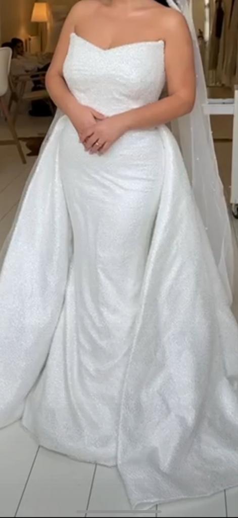 Handgemaakte Trouwjurk met Afneembare Rok  - Gelinlik, Kleding | Dames, Trouwkleding en Trouwaccessoires, Trouwjurk, Wit, Ophalen of Verzenden