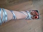 Zilveren sandalen maat 39, Kleding | Dames, Schoenen, Ophalen of Verzenden, Zo goed als nieuw, Sandalen of Muiltjes