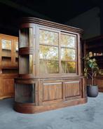 Antieke organische winkelvitrine | Ronde winkelkast #2389, Antiek en Kunst, Ophalen of Verzenden