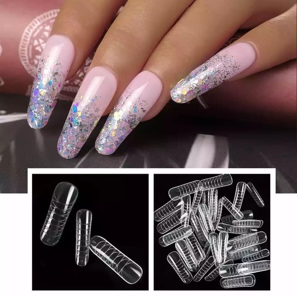 50 Stks Poly Gel Mold Tips in zakjes. Nagels, ., Nieuw, Ophalen of Verzenden, .