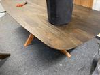 Tafel deens ovaal 280x100 matrix poot blank hout of noten kl, Huis en Inrichting, Tafels | Eettafels, Ophalen, 200 cm of meer