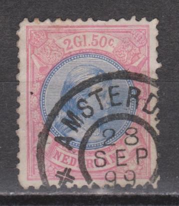 Nederland 47 grootrond stempel Amsterdam Wilhelmina 1893  beschikbaar voor biedingen