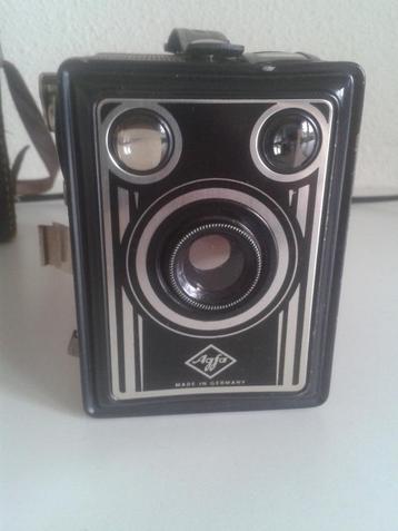 Agfa camera jaren 50 met leren tas/hoes beschikbaar voor biedingen