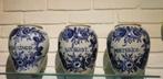 Drie Delftsblauwe tabakspotten, Ophalen of Verzenden