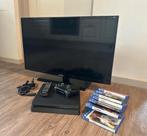 PS4 met scherm, controller en 7 games, Ophalen of Verzenden, Met 1 controller, Original, Gebruikt