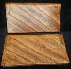 2 chique high-end vintage CLUTCHES handgemaakt slangenleder, Ophalen of Verzenden, Zo goed als nieuw, Bruin, Avondtasje