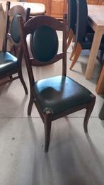 4 Klassieke Eetkamerstoelen Medaillonrug, Huis en Inrichting, Stoelen, Ophalen, Gebruikt, Bruin, Klassiek