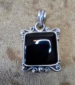 Zilveren Hanger met Onyx Steen, Overige voorstellingen, Zwart, Ophalen of Verzenden, Zo goed als nieuw