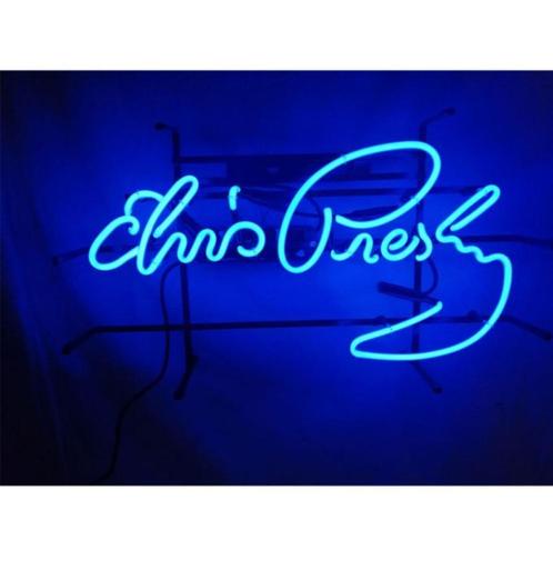 Elvis presley handtekening neon decoratie verlichting lamp, Verzamelen, Merken en Reclamevoorwerpen, Nieuw, Lichtbak of (neon) lamp