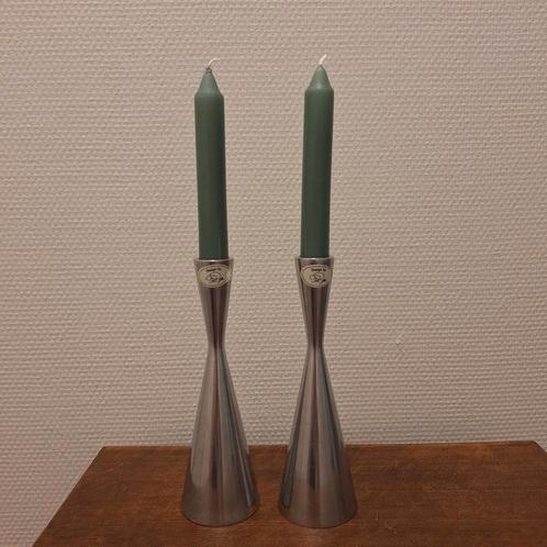 2 vintage Ikea metalen kandelaren Erika Pekkari, Huis en Inrichting, Woonaccessoires | Kandelaars en Kaarsen, Zo goed als nieuw