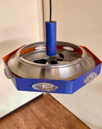 Vintage lamp Lakro Amstelveen jaren 60 - 70 paars oranje. beschikbaar voor biedingen