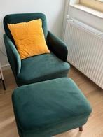 Fauteuil met voetbank, Huis en Inrichting, Fauteuils, Ophalen, 75 tot 100 cm, Zo goed als nieuw, 50 tot 75 cm
