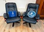 Gratis 2x leren fauteuils, Huis en Inrichting, Fauteuils, Ophalen, Gebruikt, Minder dan 75 cm, Leer